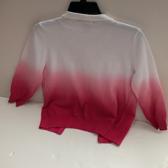 Kenar Barbie Bubblegum Barbicore Pink Ombre Jewel Gem Neck Cardigan Sweater EUC - Picture 8 of 11